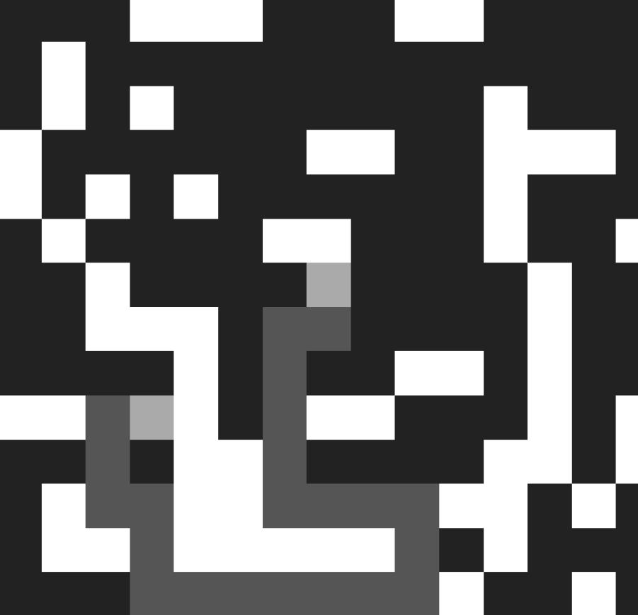 normal pathfinding example, the goal is shifted one tile to the right, showing that previous tile was indeed accessible
